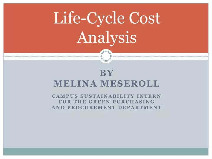 life cycle cost analysis