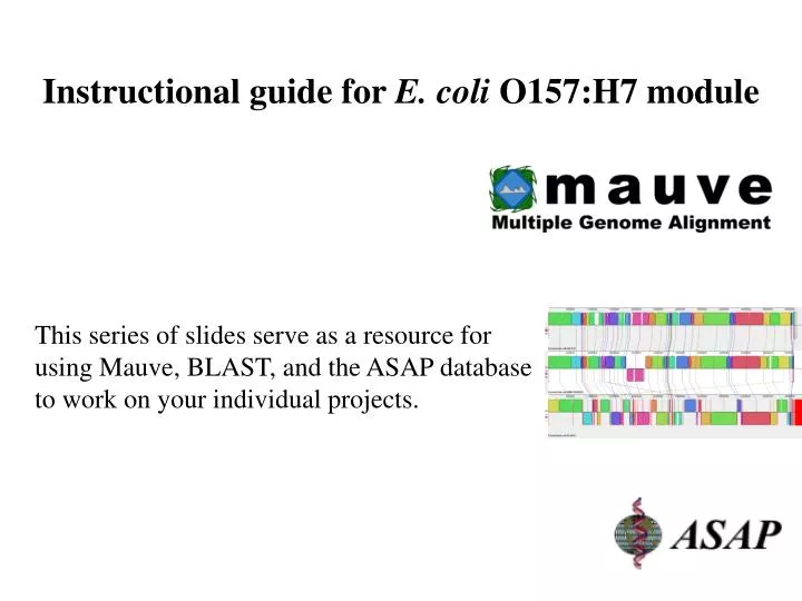 instructional guide for e coli o157 h7 module