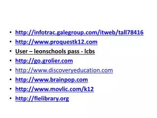 infotrac.galegroup/itweb/tall78416 proquestk12