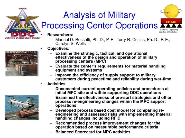 analysis of military processing center operations