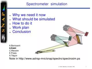 Spectrometer simulation