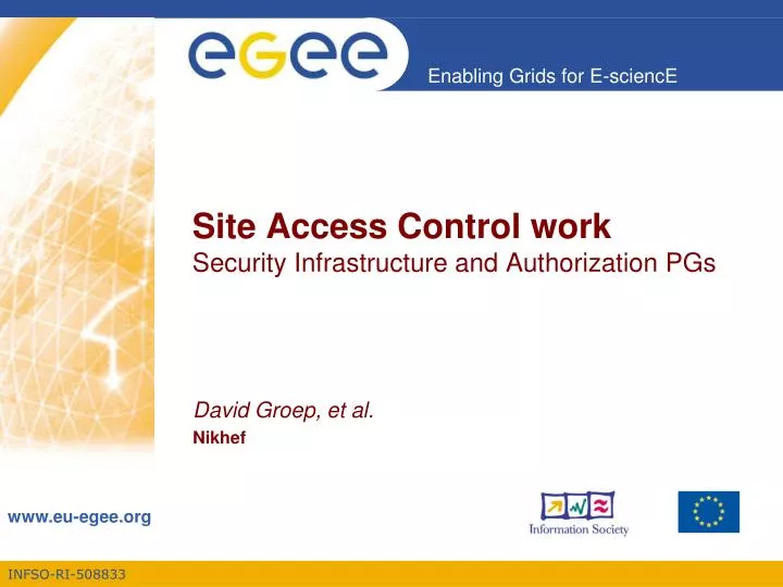 site acces s control work security infrastructure and authorization pgs