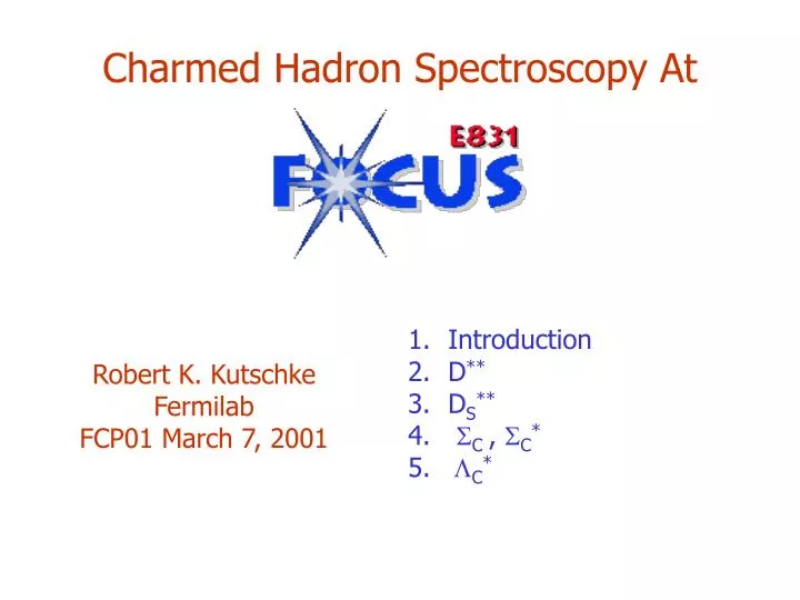 charmed hadron spectroscopy at