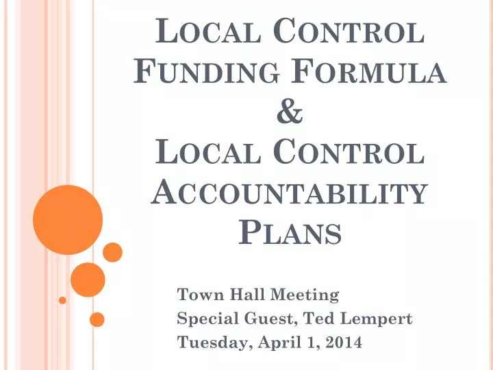 local control funding formula local control accountability plans