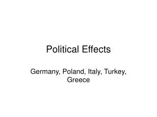 Political Effects