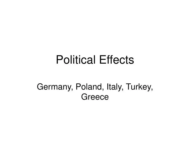 political effects