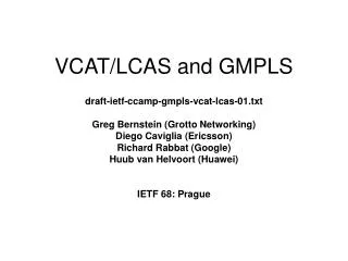 VCAT/LCAS and GMPLS
