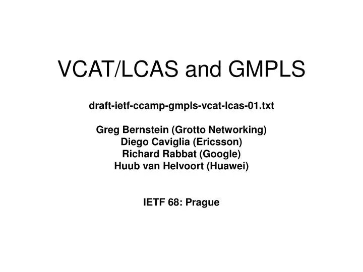 vcat lcas and gmpls