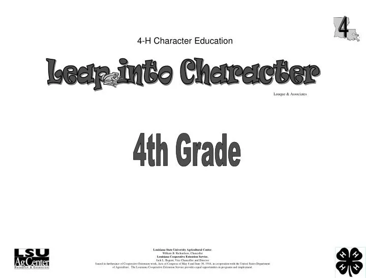4 h character education