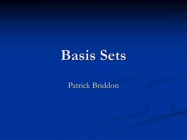 basis sets