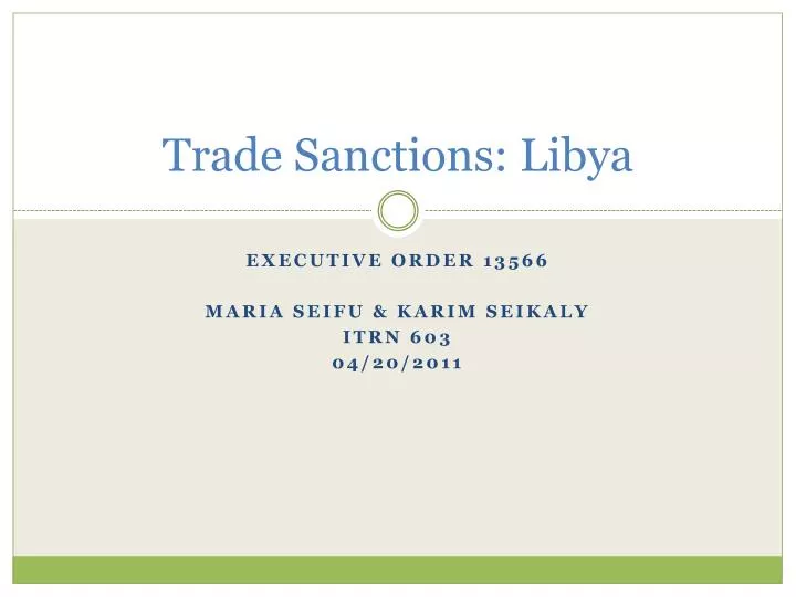 trade sanctions libya