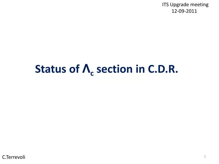 status of c section in c d r