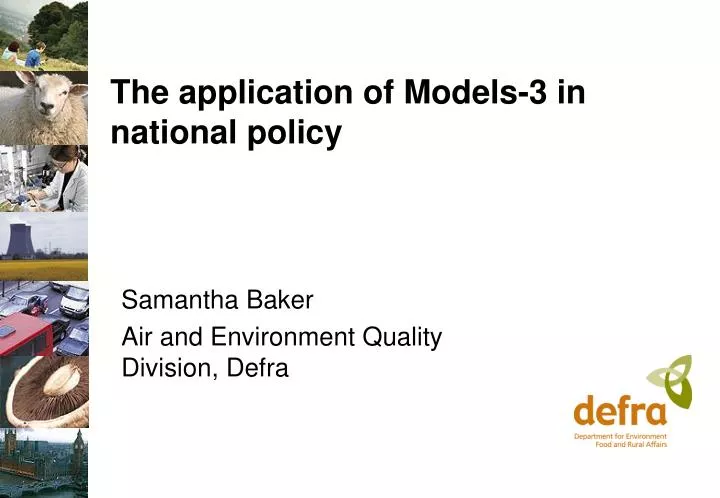 the application of models 3 in national policy