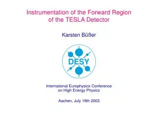 Instrumentation of the Forward Region of the TESLA Detector