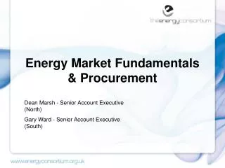 Energy Market Fundamentals &amp; Procurement