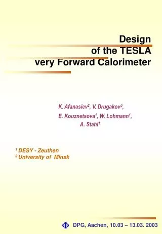 Design of the TESLA very Forward Calorimeter