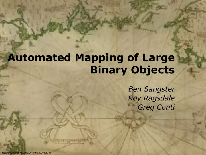 automated mapping of large binary objects