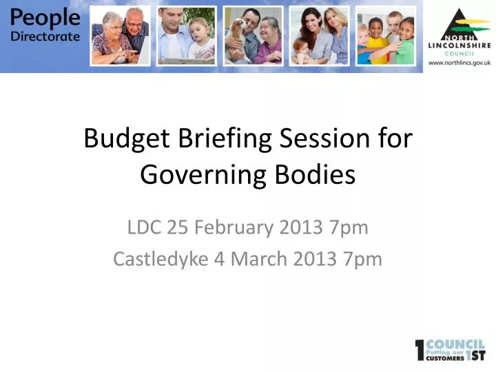 budget briefing session for governing bodies