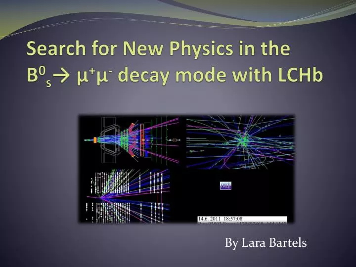 search for new physics in the b 0 s decay mode with lchb
