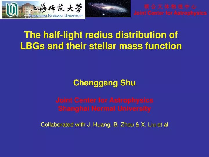 the half light radius distribution of lbgs and their stellar mass function