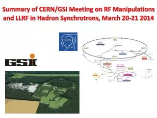 Summary of CERN/GSI Meeting on RF Manipulations and LLRF in Hadron Synchrotrons , March 20-21 2014