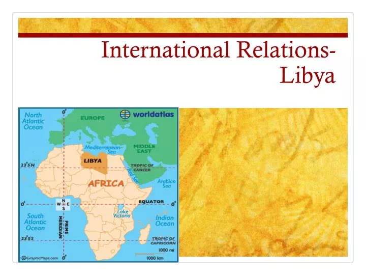international relations libya