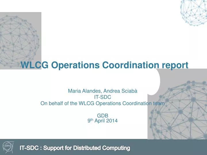 wlcg operations coordination report