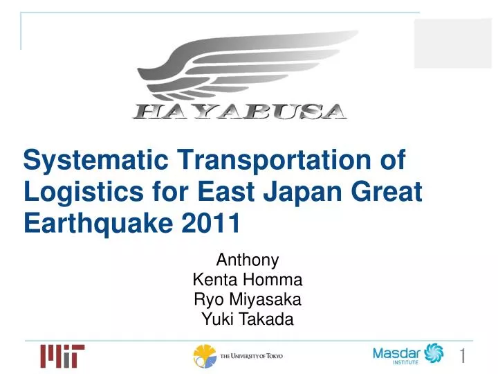 systematic transportation of logistics for east japan great earthquake 2011