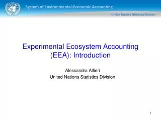 Experimental Ecosystem Accounting (EEA): Introduction