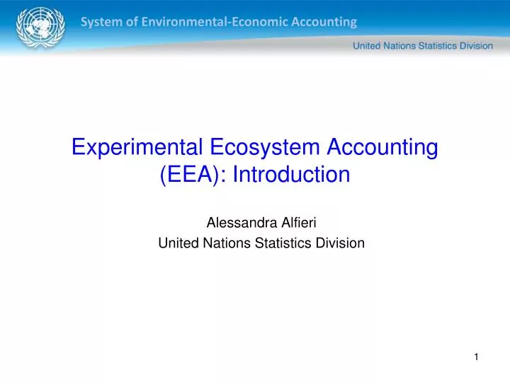 experimental ecosystem accounting eea introduction