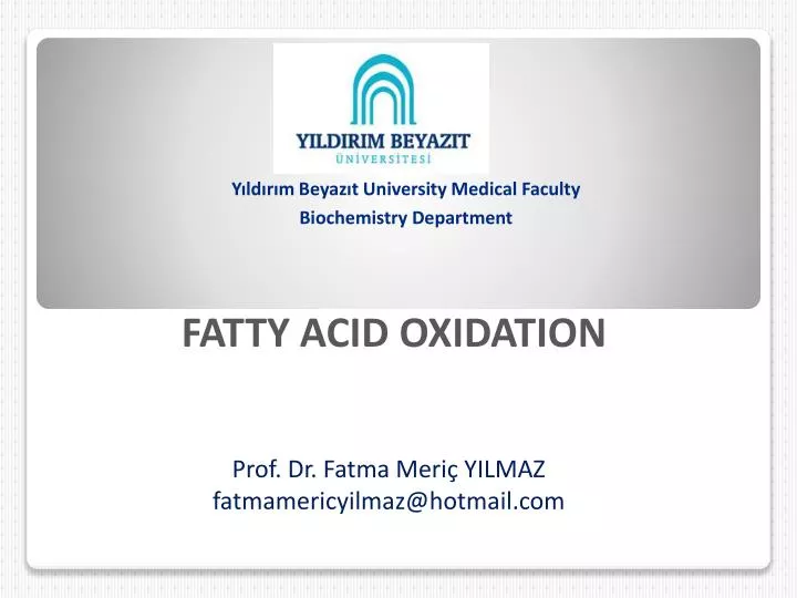 fatty acid oxidation