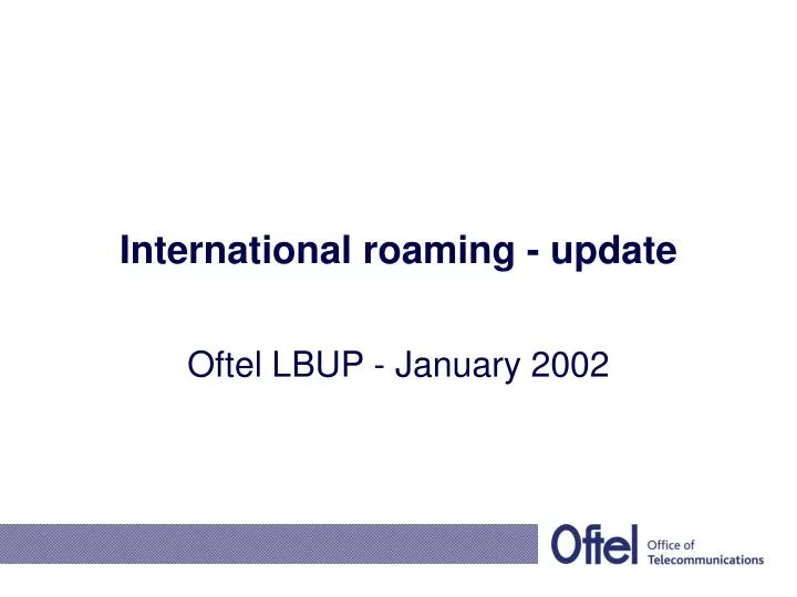 international roaming update