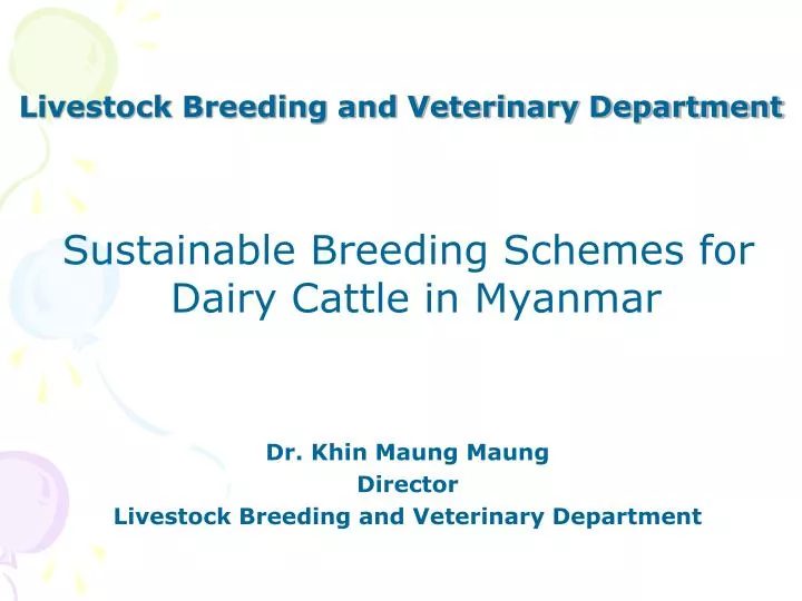 livestock breeding and veterinary department