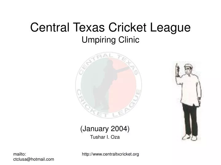 central texas cricket league umpiring clinic