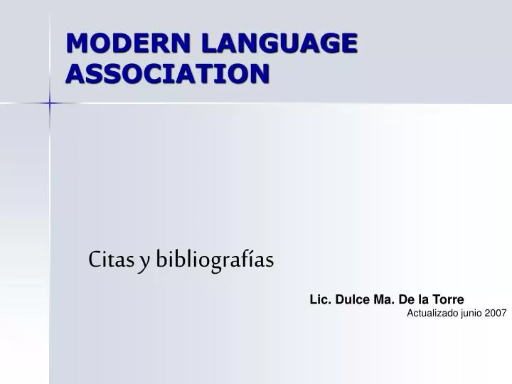 modern language association