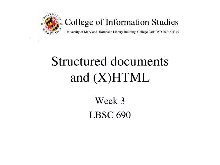 structured documents and x html