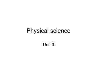 Physical science
