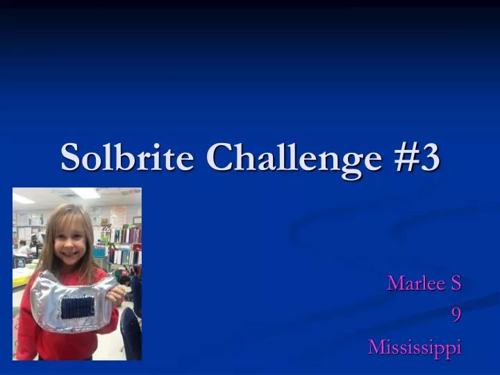 solbrite challenge 3