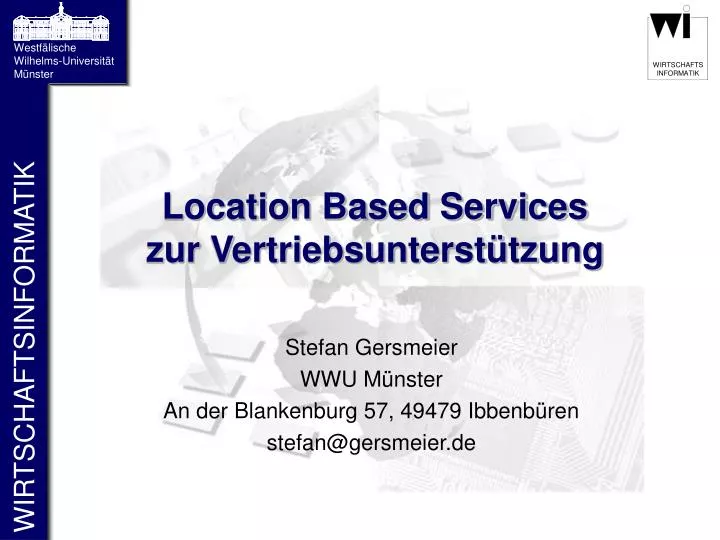 location based services zur vertriebsunterst tzung