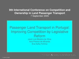 9th International Conference on Compe tition and Ownership in Land Passenger Transport