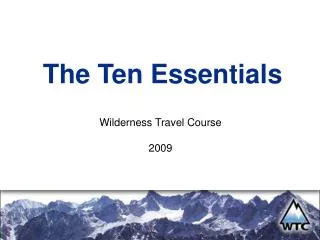 The Ten Essentials