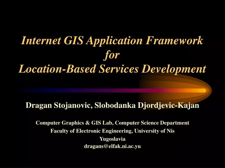 internet gis application framework for location based services development