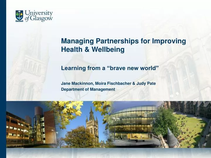 managing partnerships for improving health wellbeing