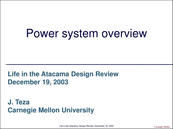 power system overview