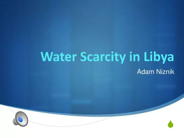water scarcity in libya