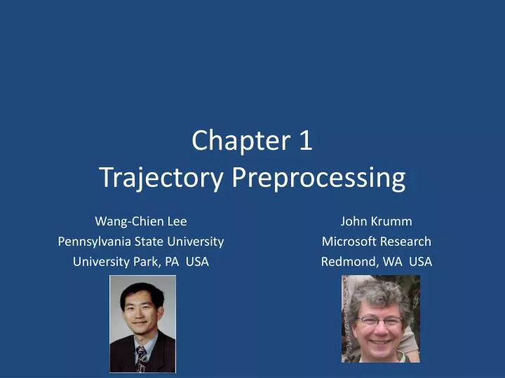 chapter 1 trajectory preprocessing