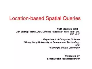 Location-based Spatial Queries