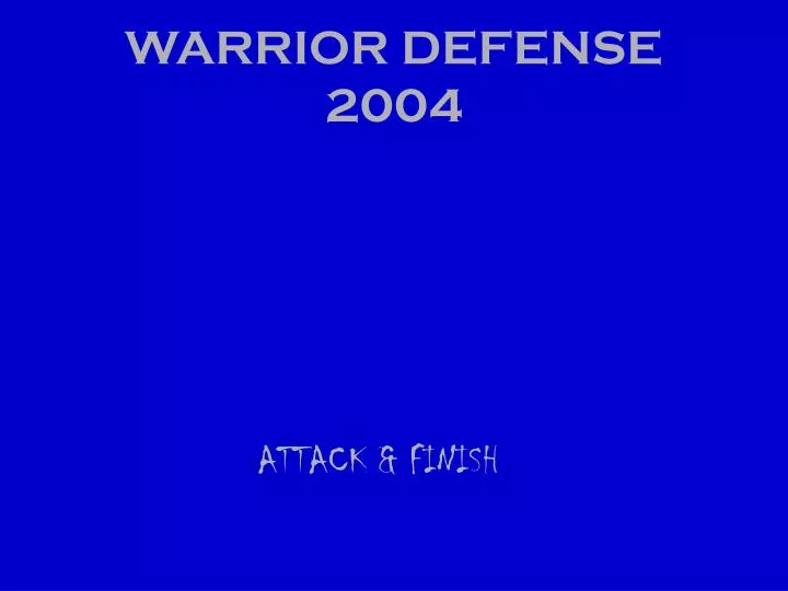 warrior defense 2004