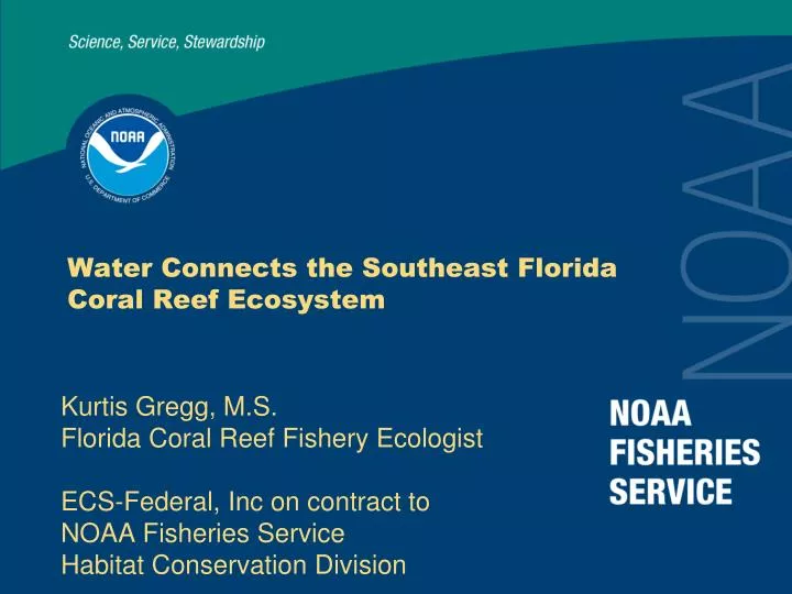 water connects the southeast florida coral reef ecosystem