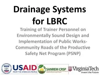 Drainage Systems for LBRC
